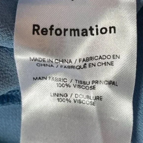 Reformation stassie dress black NWT - Picture 5 of 6